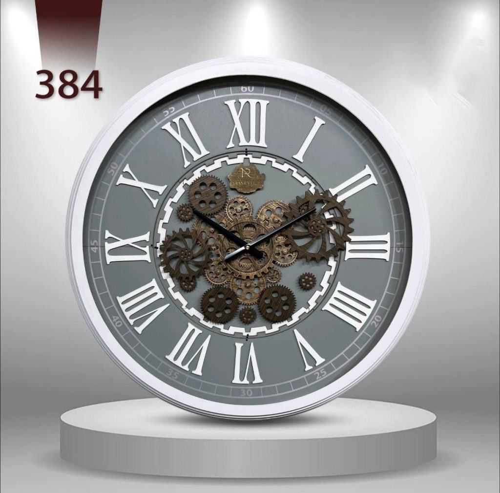 ساعت دیواری گرد طرح چرخ دنده ارس (Aras) کد 384 -1